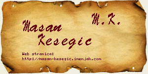 Mašan Kesegić vizit kartica